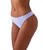 Wacoal b.tempt'd by Wacoal Inspired Eyelet Stretch Lace Trim Thong, Color:Sweet Lavender - Image 3