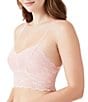 Wacoal b.tempt'd by Wacoal Inspired Eyelet Mesh Lined V-Neck Bralette, Color:Rose Smoke - Image 4