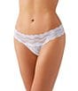 Wacoal b.tempt'd by Wacoal Lace Kiss Thong, Color:Heather - Image 3