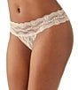 Wacoal b.tempt'd by Wacoal Lace Kiss Thong, Color:Au Natural - Image 3