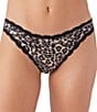 Color:Wild Thing - Image 1 - b.tempt'd Inspired Eyelet Animal Print Lace Trim Thong