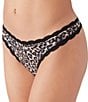 Color:Wild Thing - Image 2 - b.tempt'd Inspired Eyelet Animal Print Lace Trim Thong