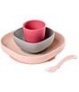 BEABA Silicone Suction Meal Set, Color:Pink - Image 1