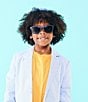 Babiators Baby/Little Boys Newborns-6+ Years Navigator Smoke Polarized Lens Sunglasses, Color:Jet Black - Image 4