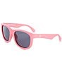 Color:Think Pink - Image 1 - Baby/Little Girls Newborn-5 Years Navigators Smoked Lens Sunglasses