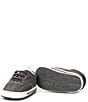 Color:Grey - Image 1 - Kids' Canvas Lace-Up Crib Shoe Sneakers (Infant)