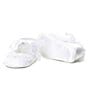 Color:White - Image 2 - Satin Lace Trim Slipper Crib Shoes