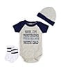 Color:Gray - Image 1 - Baby Boys 3-12 Months Raglan-Sleeve Watching The Game Bodysuit