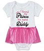 Color:White/Pink - Image 1 - Baby Girls 3-12 Months Short-Sleeve I Found My Prince Bodysuit