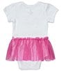 Color:White/Pink - Image 2 - Baby Girls 3-12 Months Short-Sleeve I Found My Prince Bodysuit