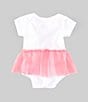 Color:White - Image 2 - Baby Girls 3-12 Months Short-Sleeve Tu-Tu Cute Skirted Bodysuit