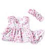 Baby Starters Baby Girls Flutter-Sleeve Floral-Printed Chiffon Tunic Top
