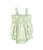 Color:Green - Image 2 - Baby Girls 3-9 Months Flower-Printed Gauze Bodysuit