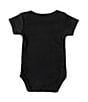 Color:Black - Image 2 - Newborn-6 Months Short Sleeve Established 2024 Bodysuit