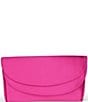 Badgley Mischka Jewel by Badgley Mischka Amelia Double Flap Satin Clutch, Color:Hot Pink - Image 1