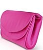 Badgley Mischka Jewel by Badgley Mischka Amelia Double Flap Satin Clutch, Color:Hot Pink - Image 4