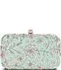 Badgley Mischka Beaded Minaudiere Clutch, Color:Light Mint Green - Image 1