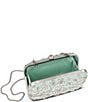 Badgley Mischka Beaded Minaudiere Clutch, Color:Light Mint Green - Image 2
