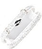 Badgley Mischka Blossom Crystal Minaudiere Frame Clutch, Color:White - Image 2