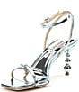 Color:Mint Leather - Image 4 - Callie Strappy Metallic Leather Dress Sandals