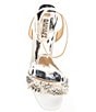 Color:White Satin - Image 5 - Clara Ankle Strap Pearl Jeweled Embellished Satin Dress Sandals