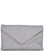 Badgley Mischka Crystal Mesh Envelope Clutch, Color:Silver - Image 1