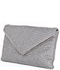 Badgley Mischka Crystal Mesh Envelope Clutch, Color:Silver - Image 3