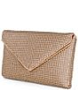 Badgley Mischka Crystal Mesh Envelope Clutch, Color:Gold - Image 3