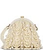 Badgley Mischka Drapped Pearl Pouch Novelty Clutch - Image 1