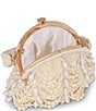 Badgley Mischka Drapped Pearl Pouch Novelty Clutch - Image 2