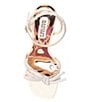 Color:Gold Satin - Image 5 - Effie Satin Rhinestone Diamante-Knot Dress Sandals