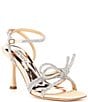 Color:Gold Satin - Image 1 - Effie Satin Rhinestone Diamante-Knot Dress Sandals