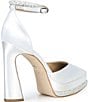 Badgley Mischka Eliana Platform Embellished Satin Pumps - Image 3