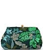 Badgley Mischka Floral Embroidered Sequin Pouch - Image 1