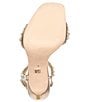 Color:Champagne Metallic - Image 6 - Galia Square Toe Crystal Jeweled Dress Sandals
