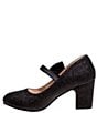Color:Black Glitter - Image 3 - Girls' Alice Embellished Bow Mary Jane Glitter Pumps (Youth)