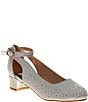 Color:Silver - Image 1 - Girls#double; Aurora Rhinestone Embellished Dress Pumps (Youth)