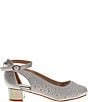 Color:Silver - Image 2 - Girls#double; Aurora Rhinestone Embellished Dress Pumps (Youth)