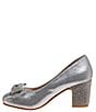 Color:Silver - Image 3 - Girls' Brittany Rhinestone Embellished Bow and Heel Pumps (Youth)