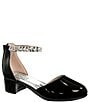 Color:Black - Image 1 - Girls' Felicia Patent Leather Pumps (Youth)