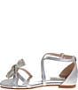 Color:Silver - Image 3 - Girls' Judith Rhinestone Bow Sandals (Toddler)