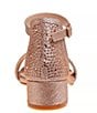 Color:Rose Gold - Image 2 - Girls' Louise Metallic Rhinestone Embellished Dress Sandals (Toddler)
