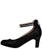 Color:Black - Image 3 - Girls' Trudy Glitter Ankle Strap Zip Dress Pumps (Youth)