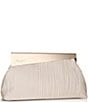 Color:Champagne - Image 1 - Jewel Badgley Mischka Haven Textural Satin Asymmetric Frame Clutch