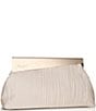 Badgley Mischka Jewel by Badgley Mischka Haven Textural Satin Asymmetric Frame Clutch, Color:Champagne - Image 1