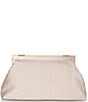 Color:Champagne - Image 2 - Jewel Badgley Mischka Haven Textural Satin Asymmetric Frame Clutch