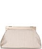 Badgley Mischka Jewel by Badgley Mischka Haven Textural Satin Asymmetric Frame Clutch, Color:Champagne - Image 2