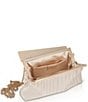 Badgley Mischka Jewel by Badgley Mischka Haven Textural Satin Asymmetric Frame Clutch, Color:Champagne - Image 3
