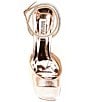 Color:Champagne - Image 5 - Infinity Metallic Leather Rhinestone Embellished Dress Sandals