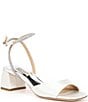 Color:White Satin - Image 1 - Infinity Satin Rhinestone Embellished Dress Sandals